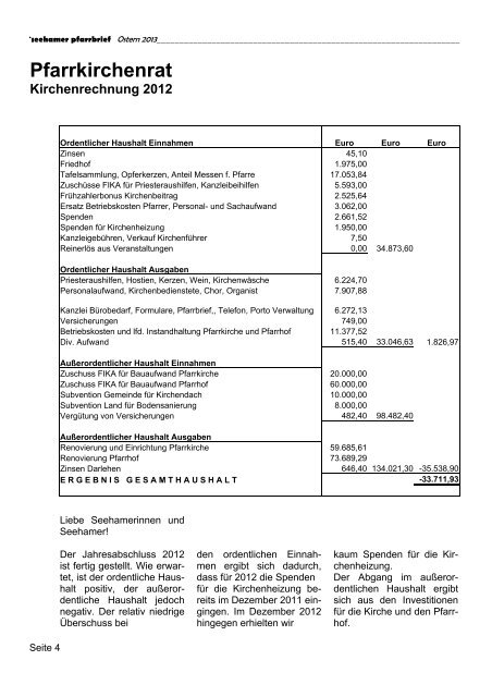 Pfarrbrief Ostern 2013 - ErzdiÃ¶zese Salzburg