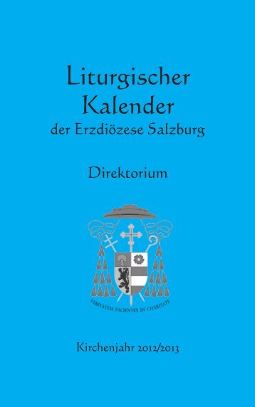 Liturgischer_Kalender 2012/2013 - ErzdiÃ¶zese Salzburg