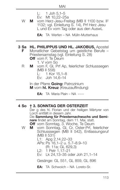 Liturgischer Kalender - ErzdiÃ¶zese Salzburg