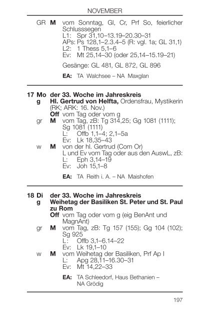 Liturgischer Kalender - ErzdiÃ¶zese Salzburg