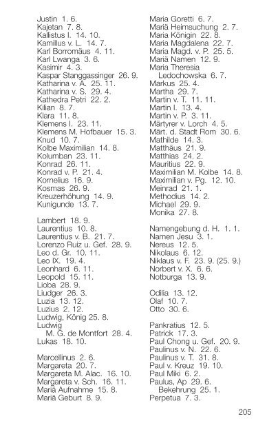 Liturgischer Kalender - ErzdiÃ¶zese Salzburg