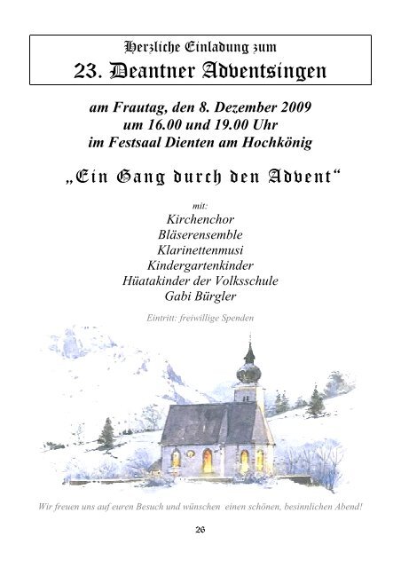 Pfarrbrief Weihnachten 2009 (5,41 MB) - .PDF - Dienten am ...