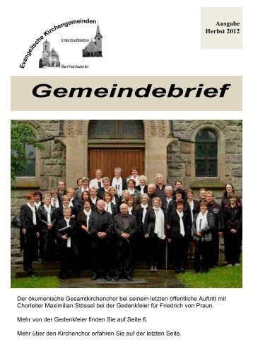 Herbst 2012 - Evangelischer Kirchenbezirk Crailsheim