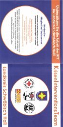 Flyer Krisenintervension I - Kirchenbezirk Crailsheim