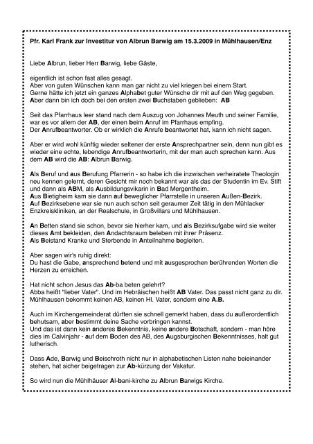 Albrun Barwig.pdf - Evangelischer Kirchenbezirk MÃ¼hlacker