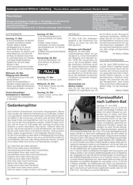 Armut in der Schweiz - Kirchenblatt