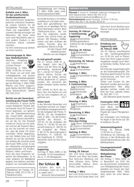 Wir teilen Gerechtigkeit - Kirchenblatt