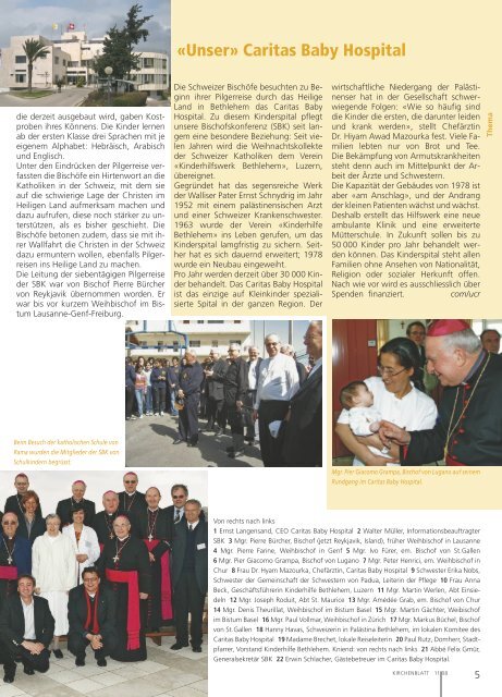 SolidaritÃ¤t mit bedrÃ¤ngten PalÃ¤stina-Christen - Kirchenblatt