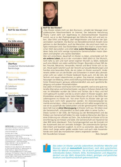 Die Stille atmen - Kirchenblatt