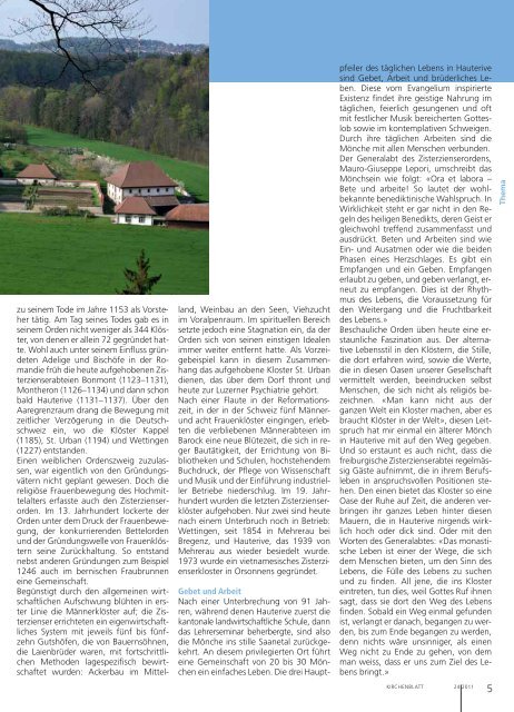 Die Stille atmen - Kirchenblatt