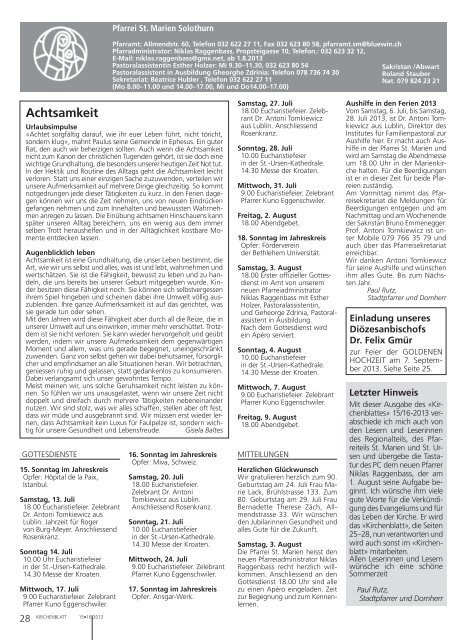 Solothurn - Kirchenblatt