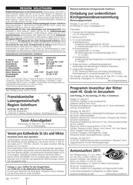 Erstkommunion 2011 - Kirchenblatt