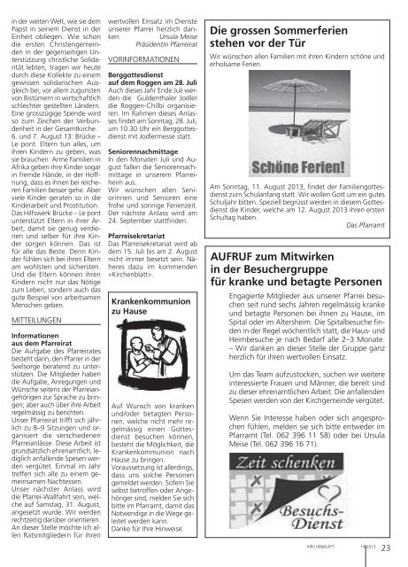 Buchsgau - Kirchenblatt