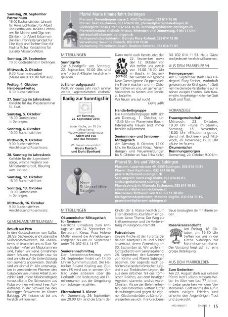 Solothurn - Kirchenblatt