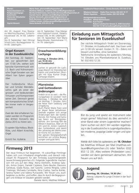 Solothurn - Kirchenblatt