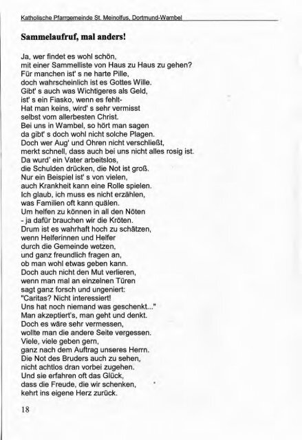 Weihnachtsbrief 2002 - Kirchenchronik