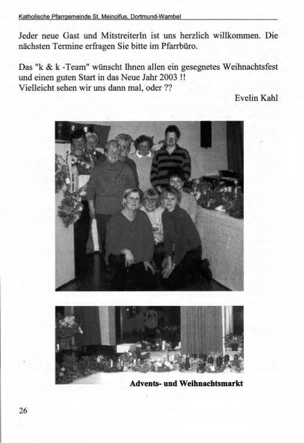 Weihnachtsbrief 2002 - Kirchenchronik