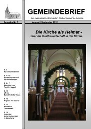 Gemeindebrief August- September 2012 - Kirchengemeinde Almena