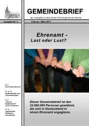 GEMEINDEBRIEF - Kirchengemeinde Almena