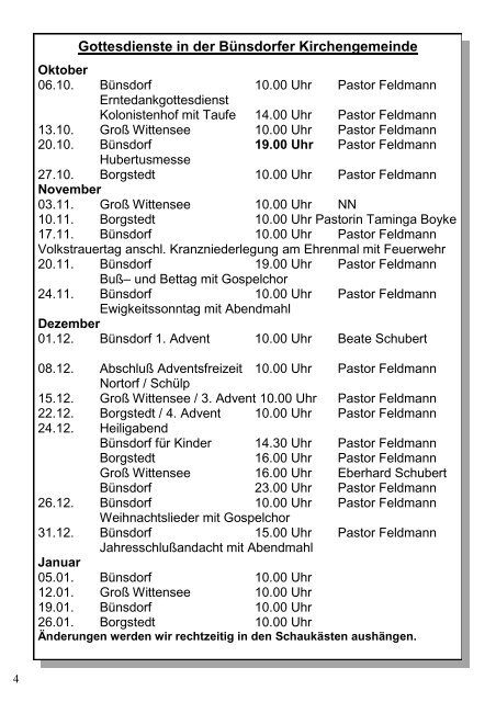 Oktober 2013/Januar 2014 (580kb ) - Kirchengemeinde Bünsdorf