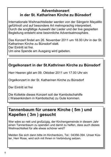 Oktober 2011/Januar 2012 (845 kb ) - Kirchengemeinde BÃ¼nsdorf