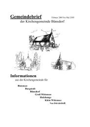 Gemeindebrief - Kirchengemeinde BÃ¼nsdorf
