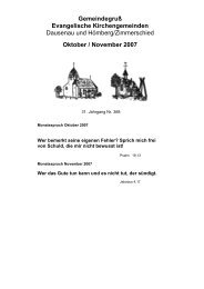 Oktober 2007 / November 2007 - Kirchengemeinde Dausenau