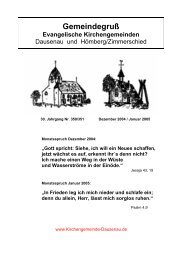 Dezember 2004 / Januar 2005 - Kirchengemeinde Dausenau