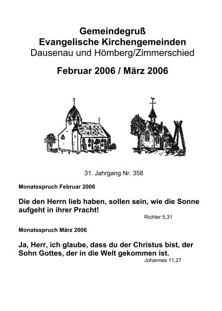 Februar - Kirchengemeinde Dausenau