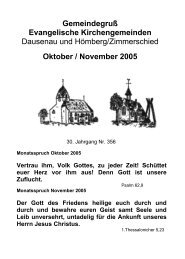 Oktober 2005 / November 2005 - Kirchengemeinde Dausenau