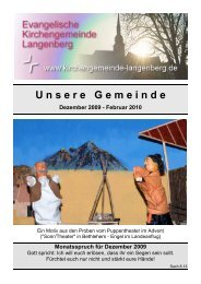 U nsere G emeinde - Evangelische Kirchengemeinde Langenberg