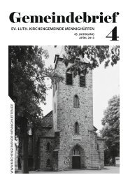 Gemeindebrief April 2013 - Ev.-Luth. Kirchengemeinde MennighÃ¼ffen