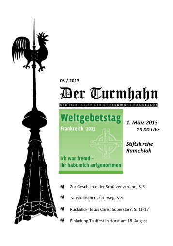 Turmhahn MÃ¤rz - Kirchengemeinde Ramelsloh