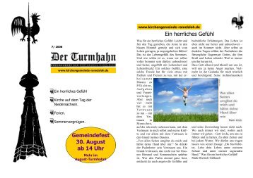 Turmhahn online Juli 08.pub - Evangelisch-lutherische ...