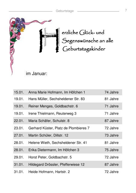 Gemeindebrief 2013 Januar Februar - Kirchengemeinde Sechshelden