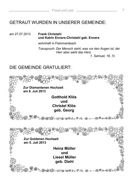 Gemeindebrief 2013 Sept. - Oktober - Kirchengemeinde Sechshelden