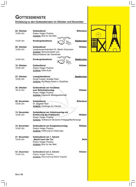 GB inet 10-11.pmd - Kirchengemeinde Wöbbel, Belle und Billerbeck