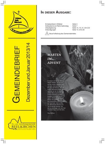 12/01 - Kirchengemeinde WÃ¶bbel, Belle und Billerbeck
