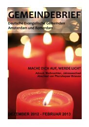 Gemeindebrief der deutschen evangelischen Gemeinden ...