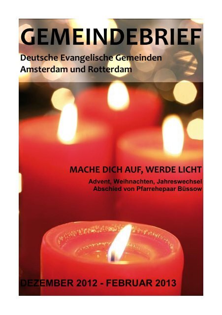 Gemeindebrief der deutschen evangelischen Gemeinden ...