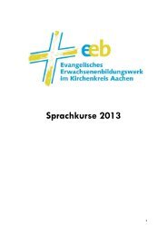 Sprachenprogramm 2013 - Evangelischer Kirchenkreis Aachen