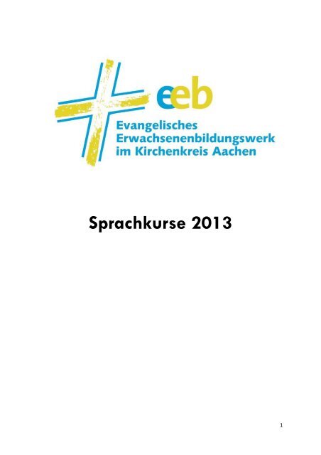 Sprachenprogramm 2013 - Evangelischer Kirchenkreis Aachen