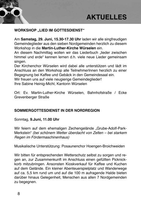 aKtuelleS - Evangelischer Kirchenkreis Aachen