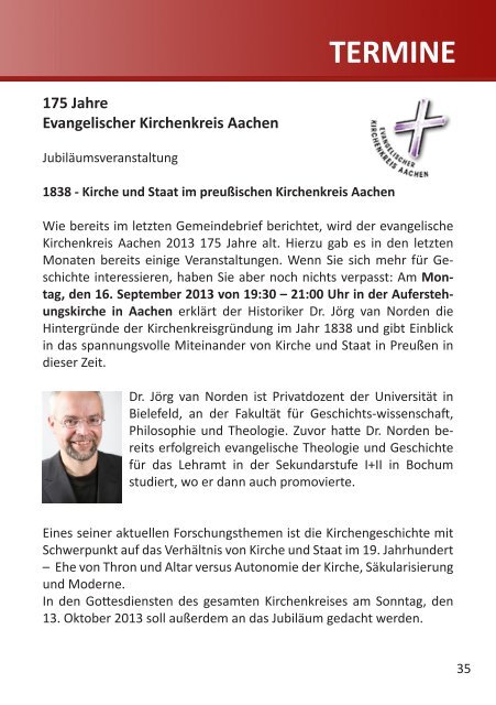 Gemeindebrief - Evangelischer Kirchenkreis Aachen