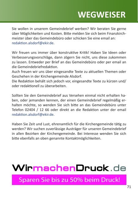 Gemeindebrief - Evangelischer Kirchenkreis Aachen