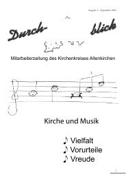 Durchblick 9/2003 - Kirchenkreis Altenkirchen