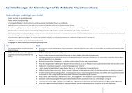 Zusammenfassung der Rückmeldungen zu den Modellen des ...