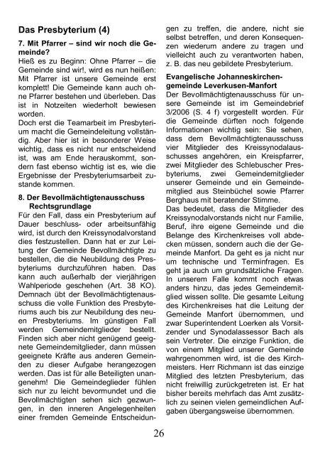 Gemeindebrief 2/2007 - Kirchenkreis Leverkusen