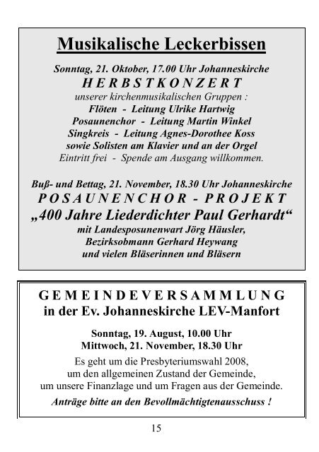 Gemeindebrief 2/2007 - Kirchenkreis Leverkusen