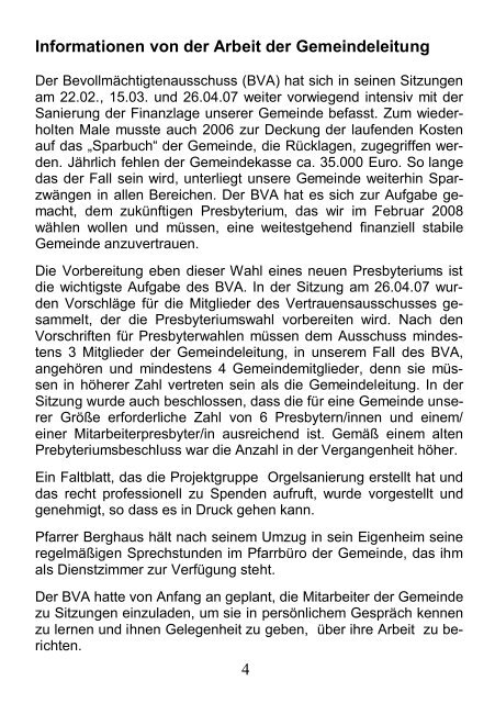 Gemeindebrief 2/2007 - Kirchenkreis Leverkusen